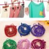 12pcs Portable Clothesline with Built-in Pegs- Bs654