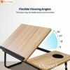 Portable Bed Table with Cup Holder & Anti-Slip Bar (Light Blue and Pink Color available) - Ob544