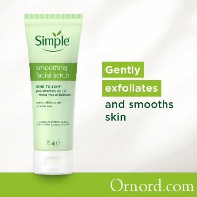 Simple Smoothing Facial Scrub with Natural Rice Granules – 75ml