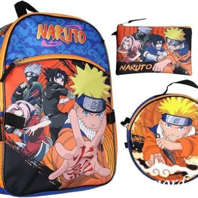 Naruto Anime School Backpack – High-Capacity Multi-Pocket Kids & Teens Bookbag- Liz654