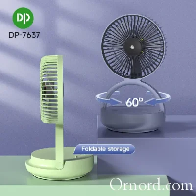 Rotating Folding PortableTable Desk Rechargeable Fan DP-7637