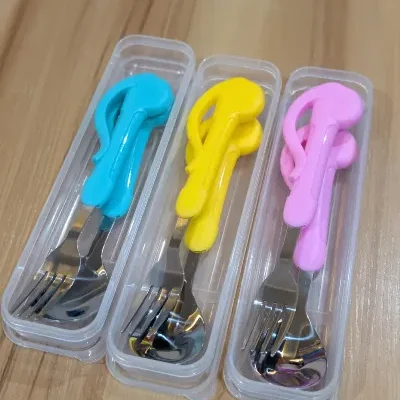 Stainless Steel Spoon and Fork with Travel Box - Tm753