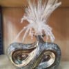 Golden Swirl Ceramic Decorative Vase