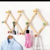 Expandable Wooden Accordion Wall Coat Rack Oy876