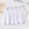 5-Pack Kids' Cotton-Rich Crew School Socks -M655