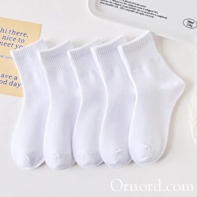 5-Pack Kids' Cotton-Rich Crew School Socks -M655