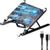Multi-Angle Laptop Cooling Pad Stand with 4 RGB Fans -Ob6u