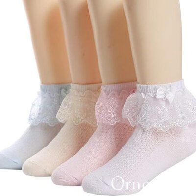 Girls' Vintage Style Frilled Lace Ankle Socks – M654