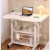Rolling Bedside Laptop Cart & Study Table for Home Office & Small Spaces- Tw5434