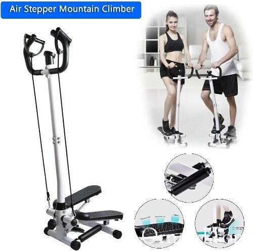 2-in-1 Air Stepper Mountain Climber with Handlebars & Resistance Bands - OYB654