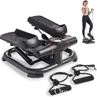 Heavy-Duty Portable Stair Stepper Machine with LCD Monitor & Resistance Bands - On4