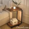 Nordic Mobile C-Shaped Sofa & Bedside Table with Side Storage Pocket - Rh654