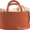 Woven Cotton Rope Baby Diaper Caddy Organizer