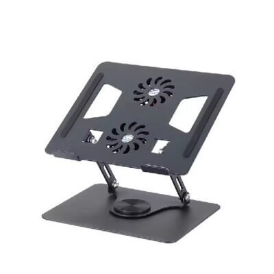360° Rotating Aluminum Laptop Cooling Stand with Dual Silent Fans -ME8766